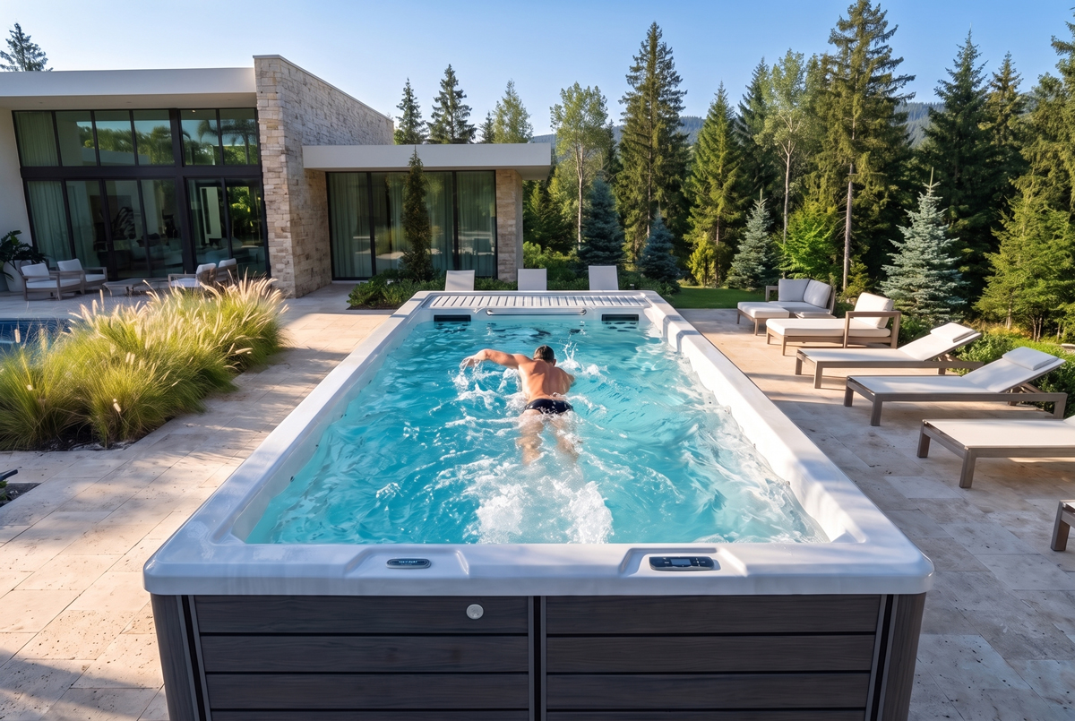 Piscină cu înot în contracurent AquaFlow Pro SUNRANS SR860A