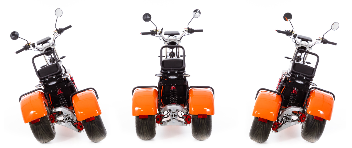 Chopper electric UNIZDRAV EasyRide, portocaliu