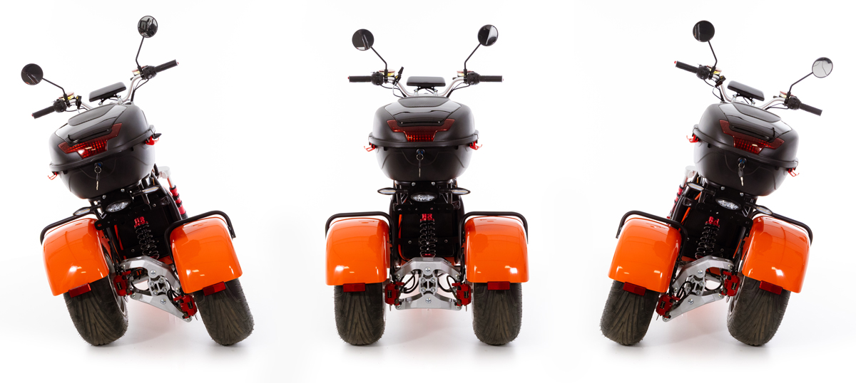 Chopper electric UNIZDRAV EasyRide, portocaliu