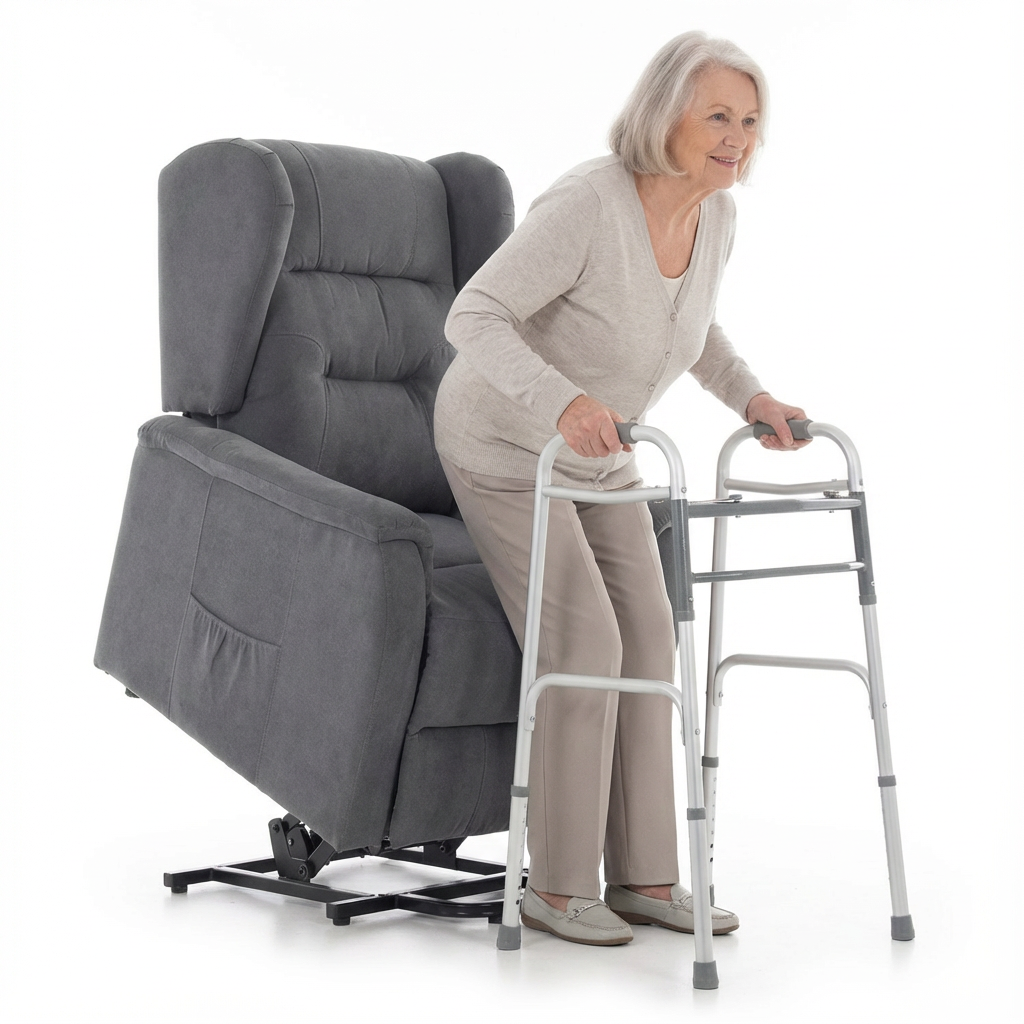 Fotoliu de masaj rabatabil COMFORT+, material textil antracit