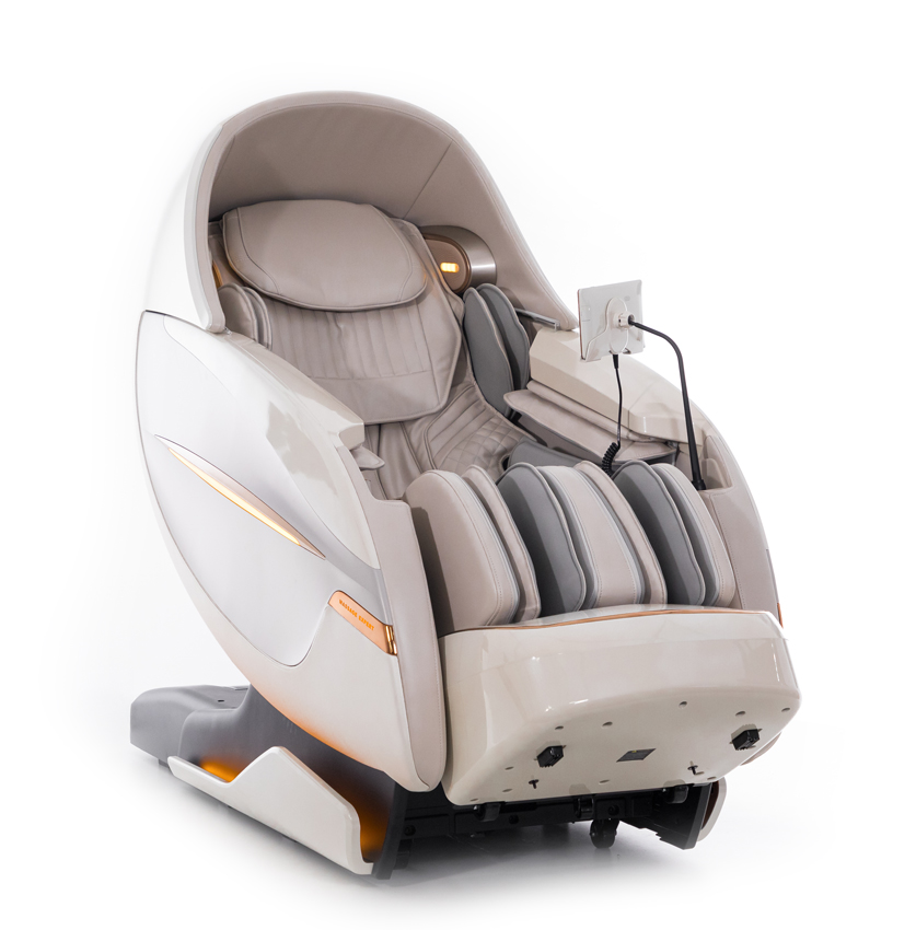 Fotoliu electric de masaj ProLux 4D MASSAGER cu ionizator de aer, alb