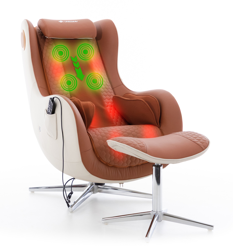 Scaun de masaj electric Zafir Relax, cărămiziu