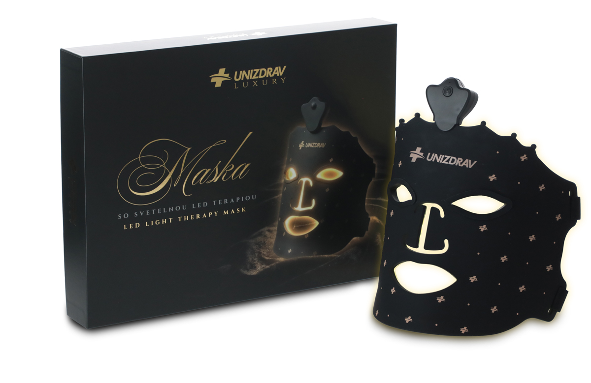 Mască de terapie cu lumină LED UNIZDRAV Luxury, neagră