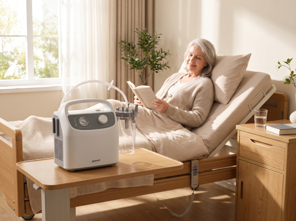 Aspirator portabil Yuwell 7E-G1, 27 l/min, reîncărcabil