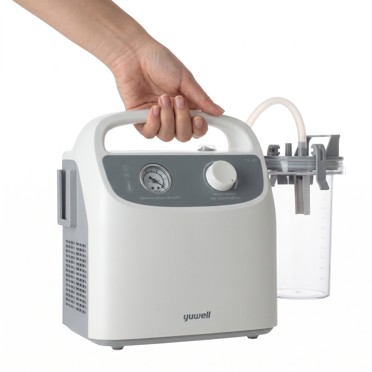 Aspirator portabil Yuwell 7E-G1, 27 l/min, reîncărcabil