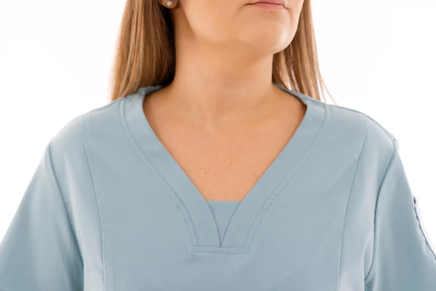 Bluză medicală damă Unidress Basic, albastru patel