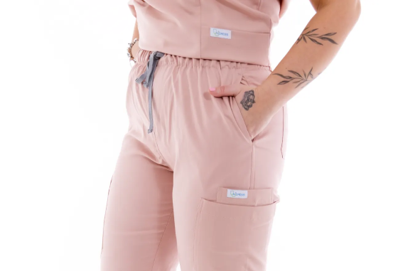 Pantaloni medicali damă Unidress Basic, pudră