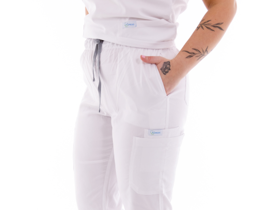 Pantaloni medicali damă Unidress Comfort, alb