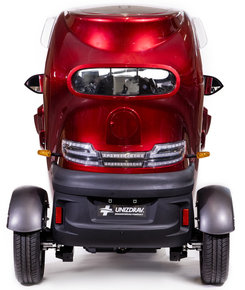 Scuter acoperit cu trei roți CHAMPION MiniCar pentru seniori și imobili - motor puternic de 1500 W