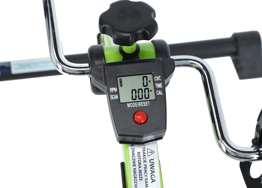 Bicicletă pentru recuperare cu ecran, verde