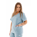 Bluză medicală damă Unidress Basic, albastru patel