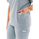 Bluză medicală damă Unidress Basic, albastru patel