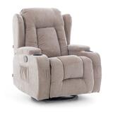 Fotoliu relaxant rabatabil, material textil bej închis