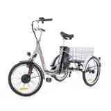 Tricicletă electrică Tornado ZTECH, argintie