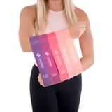 Bandă elastică fitness roz, set de 5 buc