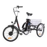 Tricicletă electrică  Tornado ZTECH, neagră - ZGÂRIETURI PE ARIPĂ