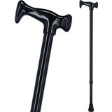 Baston cu mâner din plastic - negru