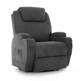 Fotoliu de masaj, cu funcție de ridicare, de culoare antracit