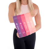 Bandă elastică fitness roz, set de 5 buc