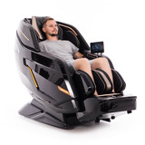 Fotoliu electric de masaj LUX 4D MASSAGER, negru/auriu
