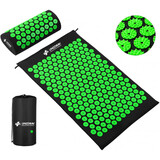 Saltea de presopunctură cu pernă UNIZDRAV, negru-verde