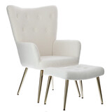 Fotoliu de relaxare cu taburet Gold Luxury