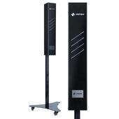 Lampă germicid UNIZDRAV cu display închis mobil - versiune neagră MARGINE UȘOR RUPTĂ PE LAMPĂ ȘI PE SUPORT