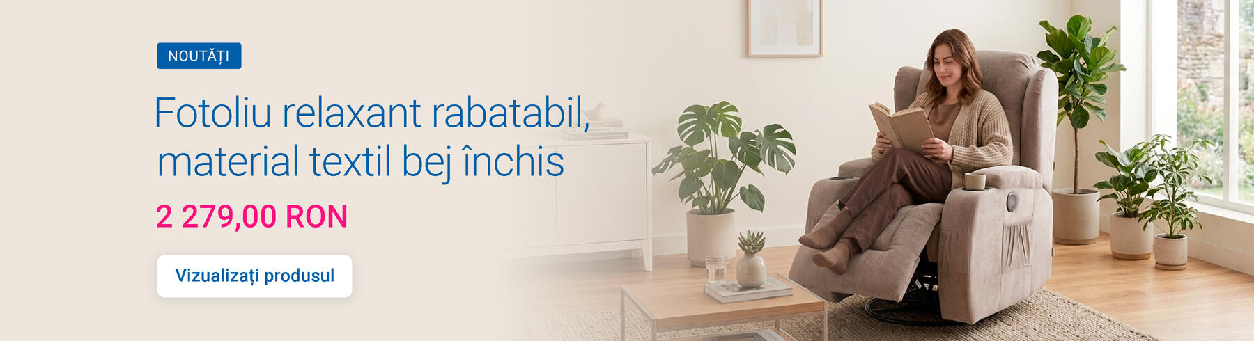Fotoliu relaxant rabatabil