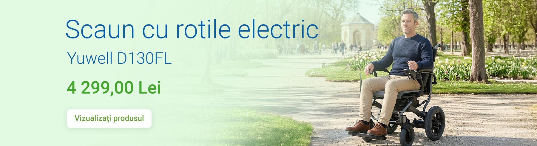 Scaun cu rotile electric Yuwell D130FL