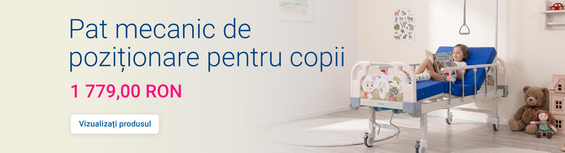 Pat mecanic de poziționare pentru copii