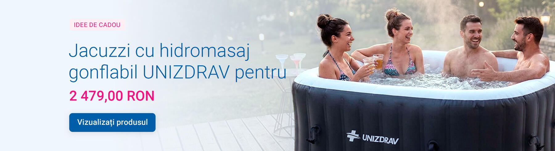 Jacuzzi cu hidromasaj gonflabil UNIZDRAV