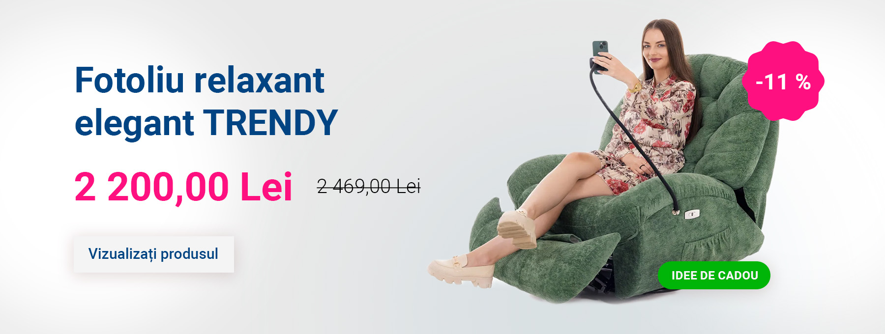 Štýlové relaxačné polohovacie kreslo TRENDY