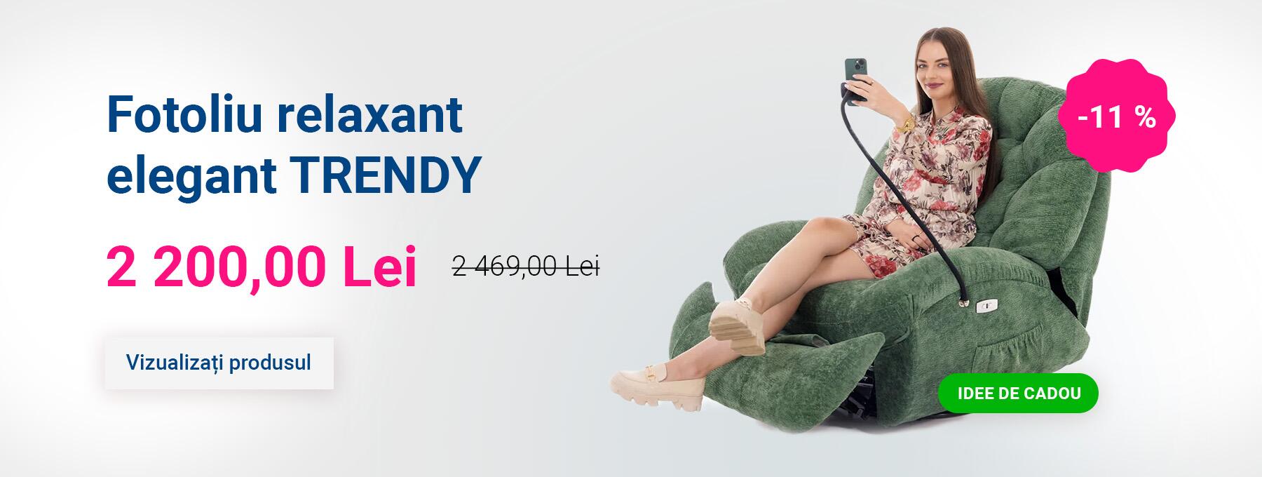 Štýlové relaxačné polohovacie kreslo TRENDY