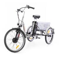 Tricicletă electrică Tornado ZTECH, argintie