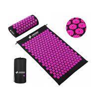 Saltea de presopunctură cu pernă UNIZDRAV, negru-roz