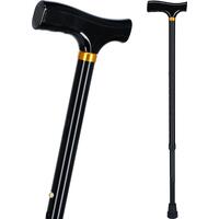 Baston cu mâner din lemn - negru