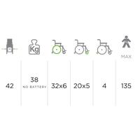 Scaun cu rotile electric 46 cm