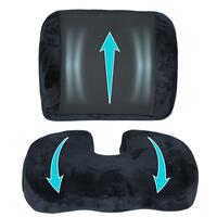 Pernă șezut ortopedică + suport spate ortopedic - set complet