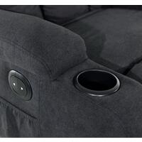 Fotoliu de relaxare rabatabil, material negru