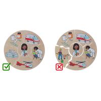 Joc și puzzle 2 în 1 Humanico Professions - Beleduc