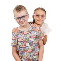 Ochelari anti-lumină albastră pentru copii roz UNIZDRAV + carcasă, geantă și set de testare