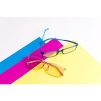 Ochelari anti-lumină albastră pentru copii roz UNIZDRAV + carcasă, geantă și set de testare