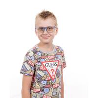 Ochelari anti-lumină albastră pentru copii roz UNIZDRAV + carcasă, geantă și set de testare