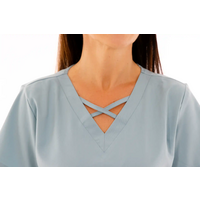 Bluză medicală damă Unidress Comfort, albastru pastel