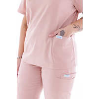 Bluză medicală damă Unidress Basic, pudră