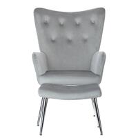 Fotoliu de relaxare cu taburet Silver Luxury