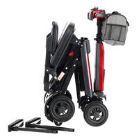 Scaun cu rotile pliabil COMPACT pentru seniori cu baterie litiu