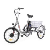 Tricicletă electrică Tornado ZTECH, argintie