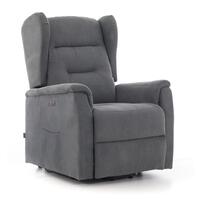 Fotoliu relaxant COMFORT cu funcție de masaj și încălzire, material textil antracit