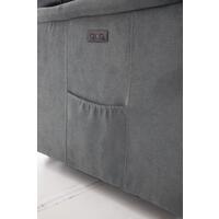 Fotoliu relaxant COMFORT cu funcție de masaj și încălzire, material textil antracit